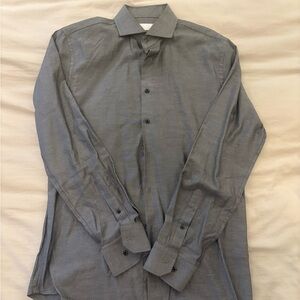 Nordstrom Rack Trim Fit Gray Button Down Dress Shirt Men’s Large